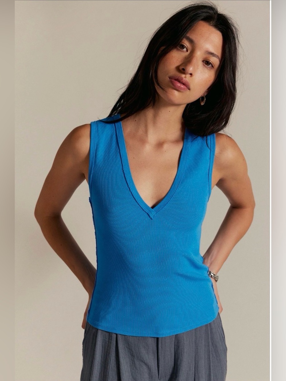 FREE PEOPLE We The Free Neria V-Neck Tank Top